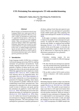 UT5: Pretraining Non autoregressive T5 with unrolled denoising
