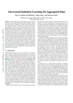 Adversarial Imitation Learning On Aggregated Data