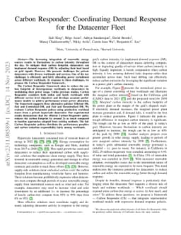 Carbon Responder: Coordinating Demand Response for the Datacenter Fleet