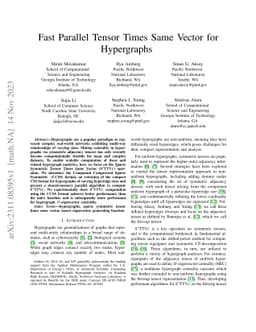 Fast Parallel Tensor Times Same Vector for Hypergraphs