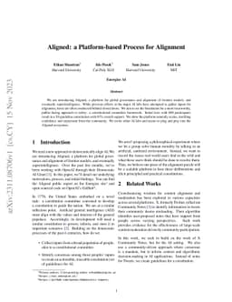Aligned: A Platform-based Process for Alignment