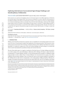 Exploring Links between Conversational Agent Design Challenges and
  Interdisciplinary Collaboration