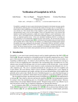 Verification of GossipSub in ACL2s