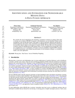 Identification and Estimation for Nonignorable Missing Data: A Data
  Fusion Approach