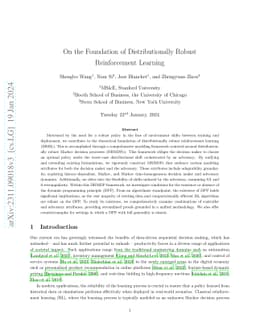 On the Foundation of Distributionally Robust Reinforcement Learning
