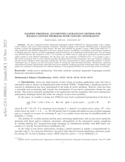 Damped Proximal Augmented Lagrangian Method for weakly-Convex Problems
  with Convex Constraints