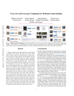 Cross-view and Cross-pose Completion for 3D Human Understanding