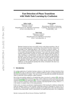 Fast Detection of Phase Transitions with Multi-Task
  Learning-by-Confusion