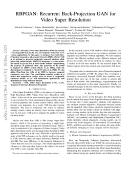RBPGAN: Recurrent Back-Projection GAN for Video Super Resolution