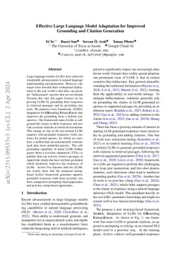 Effective Large Language Model Adaptation for Improved Grounding and
  Citation Generation