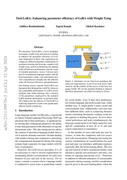 Tied-Lora: Enhancing parameter efficiency of LoRA with weight tying