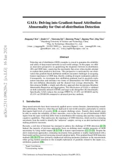 GAIA: Delving into Gradient-based Attribution Abnormality for
  Out-of-distribution Detection
