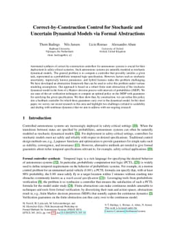 Correct-by-Construction Control for Stochastic and Uncertain Dynamical
  Models via Formal Abstractions