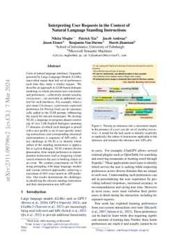 Interpreting User Requests in the Context of Natural Language Standing
  Instructions