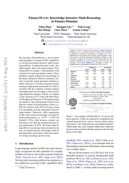 KnowledgeMath: Knowledge-Intensive Math Word Problem Solving in Finance
  Domains