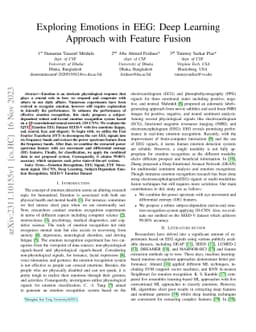 Exploring Emotions in EEG: Deep Learning Approach with Feature Fusion