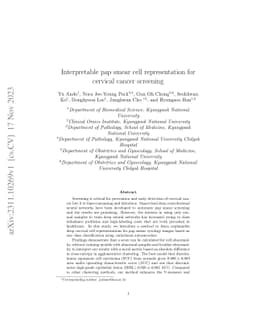 Interpretable pap smear cell representation for cervical cancer
  screening