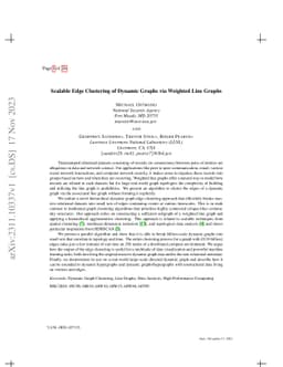 Scalable Edge Clustering of Dynamic Graphs via Weighted Line Graphs