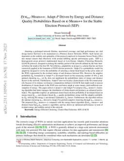 $P_c\varepsilonκ_{max}$-Means++: Adapt-$P$ Driven by Energy and
  Distance Quality Probabilities Based on $κ$-Means++ for the Stable
  Election Protocol (SEP)