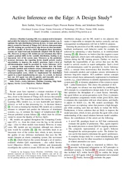 Active Inference on the Edge: A Design Study