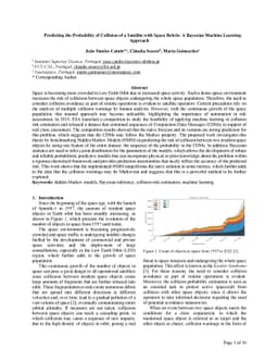 Predicting the Probability of Collision of a Satellite with Space
  Debris: A Bayesian Machine Learning Approach