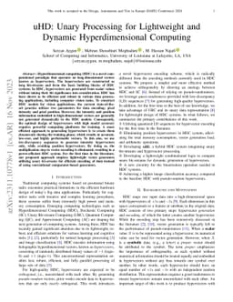 uHD: Unary Processing for Lightweight and Dynamic Hyperdimensional
  Computing