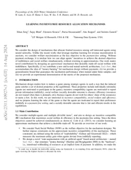 Learning Payment-Free Resource Allocation Mechanisms