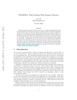 FLORIDA: Fake-looking Real Images Dataset
