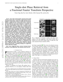 Single-shot Phase Retrieval from a Fractional Fourier Transform
  Perspective