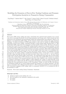 Modelling the Formation of Peer-to-Peer Trading Coalitions and Prosumer
  Participation Incentives in Transactive Energy Communities