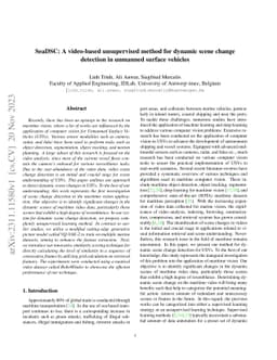 SeaDSC: A video-based unsupervised method for dynamic scene change
  detection in unmanned surface vehicles
