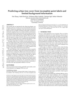 Predicting urban tree cover from incomplete point labels and limited
  background information
