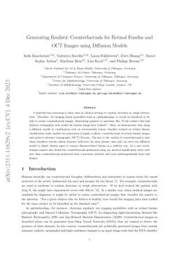 Generating Realistic Counterfactuals for Retinal Fundus and OCT Images
  using Diffusion Models