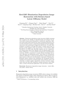 Reti-Diff: Illumination Degradation Image Restoration with Retinex-based
  Latent Diffusion Model
