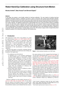 Robot Hand-Eye Calibration using Structure-from-Motion
