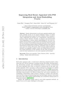 Improving Real Estate Appraisal with POI Integration and Areal Embedding