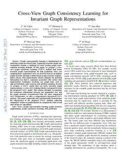 Cross-View Graph Consistency Learning for Invariant Graph Representations