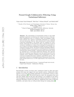 Neural Graph Collaborative Filtering Using Variational Inference