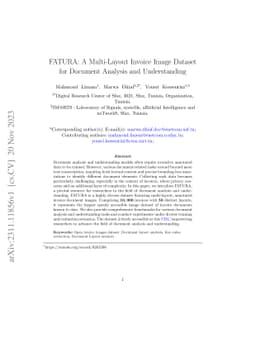 FATURA: A Multi-Layout Invoice Image Dataset for Document Analysis and
  Understanding