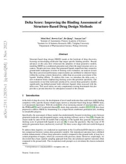 Delta Score: Improving the Binding Assessment of Structure-Based Drug
  Design Methods