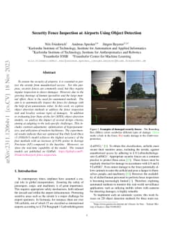 Security Fence Inspection at Airports Using Object Detection