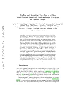 Quality and Quantity: Unveiling a Million High-Quality Images for
  Text-to-Image Synthesis in Fashion Design