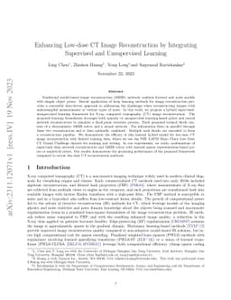 Enhancing Low-dose CT Image Reconstruction by Integrating Supervised and
  Unsupervised Learning