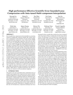 High-performance Effective Scientific Error-bounded Lossy Compression
  with Auto-tuned Multi-component Interpolation