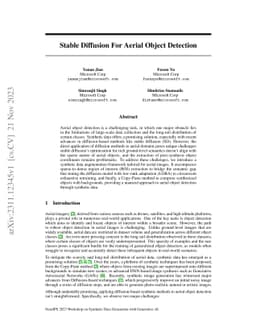 Stable Diffusion For Aerial Object Detection