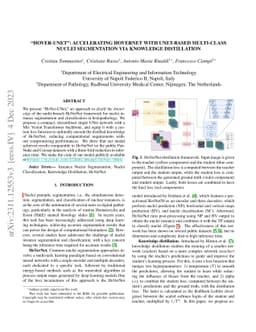 HoVer-UNet: Accelerating HoVerNet with UNet-based multi-class nuclei
  segmentation via knowledge distillation