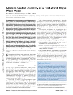 Machine-Guided Discovery of a Real-World Rogue Wave Model