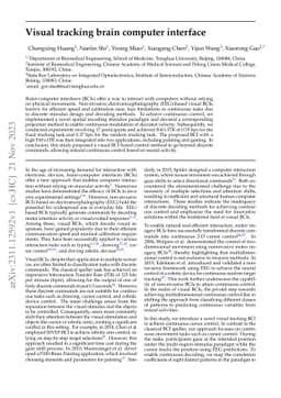 Visual tracking brain computer interface