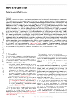 Hand-Eye Calibration