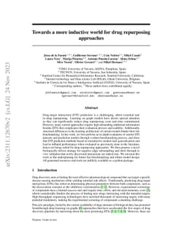 Towards a more inductive world for drug repurposing approaches